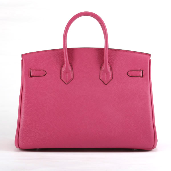 High Quality Fake Hermes Birkin 35CM with Embossed logo Handbag Peachblow 6089